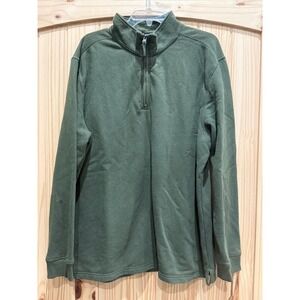 Mountain Club Mens Olive Green Quarter Zip‎ Fleece Pullover RN83394 XL